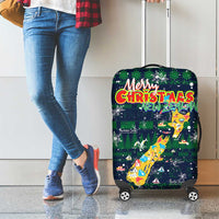Merry Christmas New Zealand Luggage Cover Xmas Travel Map - Polynesian Pride