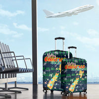 Merry Christmas New Zealand Luggage Cover Xmas Travel Map - Polynesian Pride
