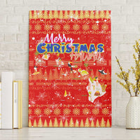 Merry Christmas Hawaii Canvas Wall Art Xmas Travel Map - Polynesian Pride