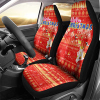 Merry Christmas Hawaii Car Seat Cover Xmas Travel Map - Polynesian Pride