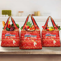 Merry Christmas Hawaii Grocery Bag Xmas Travel Map - Polynesian Pride