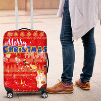Merry Christmas Hawaii Luggage Cover Xmas Travel Map - Polynesian Pride