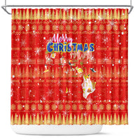 Merry Christmas Hawaii Shower Curtain Xmas Travel Map - Polynesian Pride