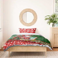 Mele Kalikimaka Shaka Santa Bedding Set Hawaiian Surf Christmas Design with Aloha Spirit - Polynesian Pride