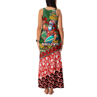 Mele Kalikimaka Shaka Santa Family Matching Tank Maxi Dress and Hawaiian Shirt Hawaiian Surf Christmas Design with Aloha Spirit - Polynesian Pride