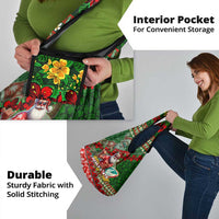 Mele Kalikimaka Shaka Santa Grocery Bag Hawaiian Surf Christmas Design with Aloha Spirit - Polynesian Pride