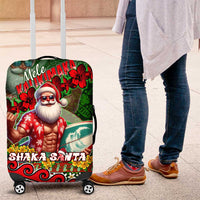 Mele Kalikimaka Shaka Santa Luggage Cover Hawaiian Surf Christmas Design with Aloha Spirit - Polynesian Pride