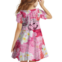 Butterfly Polynesia Breast Cancer Family Matching Tank Maxi Dress and Hawaiian Shirt Nobody Fights Alone Pink Out Tropical Hibiscus