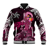 Breast Cancer Mermaid Polynesia Baseball Jacket Faith Hope Love