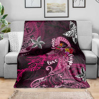 Breast Cancer Mermaid Polynesia Blanket Faith Hope Love