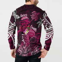 Breast Cancer Mermaid Polynesia Button Sweatshirt Faith Hope Love