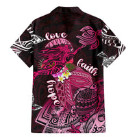 Breast Cancer Mermaid Polynesia Family Matching Mermaid Dress and Hawaiian Shirt Faith Hope Love