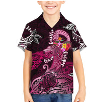 Breast Cancer Mermaid Polynesia Family Matching Mermaid Dress and Hawaiian Shirt Faith Hope Love