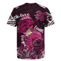 Breast Cancer Mermaid Polynesia Rugby Jersey Faith Hope Love