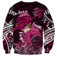 Breast Cancer Mermaid Polynesia Sweatshirt Faith Hope Love