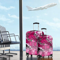 Breast Cancer Awareness Hawaii Luggage Cover Polynesia Girl Nobody Fights Alone