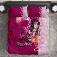Breast Cancer New Zealand Bedding Set Maori Aotearoa Girl Pink Out