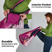 Breast Cancer New Zealand Grocery Bag Maori Aotearoa Girl Pink Out