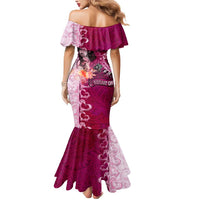 Breast Cancer New Zealand Mermaid Dress Maori Aotearoa Girl Pink Out