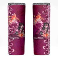 Breast Cancer New Zealand Skinny Tumbler Maori Aotearoa Girl Pink Out