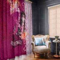 Breast Cancer New Zealand Window Curtain Maori Aotearoa Girl Pink Out