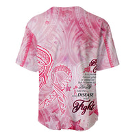 Breast Cancer Awareness Month Baseball Jersey Butterfly Polynesia Watercolor Pink