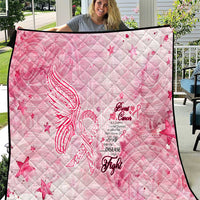 Breast Cancer Awareness Month Quilt Butterfly Polynesia Watercolor Pink