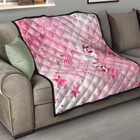 Breast Cancer Awareness Month Quilt Butterfly Polynesia Watercolor Pink