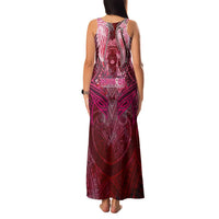 Breast Cancer Warrior Family Matching Tank Maxi Dress and Hawaiian Shirt Angel Wings Polynesian Pattern