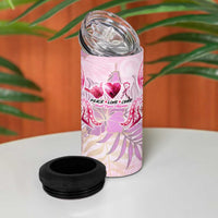 Breast Cancer Polynesian 4 in 1 Can Cooler Tumbler I Can Do All Things Through Christ
