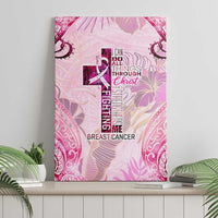 Breast Cancer Polynesian Canvas Wall Art I Can Do All Things Through Christ