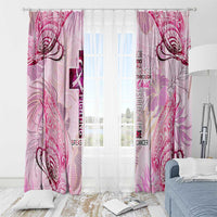 Breast Cancer Polynesian Window Curtain I Can Do All Things Through Christ