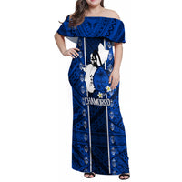 guam-chamorro-warrior-family-matching-off-shoulder-maxi-dress-and-hawaiian-shirt-traditional-tribal-patterns