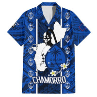Guam Chamorro Warrior Hawaiian Shirt Traditional Tribal Patterns DT02 Blue - Polynesian Pride