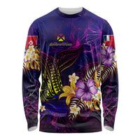 Wallis and Futuna Long Sleeve Shirt Whale Hibiscus Polynesian