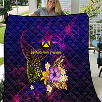 Wallis and Futuna Quilt Whale Hibiscus Polynesian