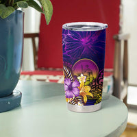 Wallis and Futuna Tumbler Cup Whale Hibiscus Polynesian