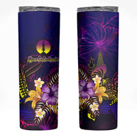 New Caledonia Skinny Tumbler Whale Hibiscus Polynesian