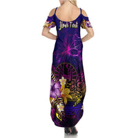 Tahiti French Polynesia Family Matching Summer Maxi Dress and Hawaiian Shirt Whale Hibiscus Polynesian