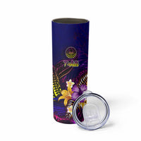 Tahiti French Polynesia Skinny Tumbler Whale Hibiscus Polynesian
