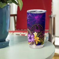 Tahiti French Polynesia Tumbler Cup Whale Hibiscus Polynesian