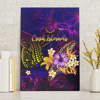 Cook Islands Canvas Wall Art Whale Hibiscus Polynesian