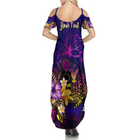 Cook Islands Family Matching Summer Maxi Dress and Hawaiian Shirt Whale Hibiscus Polynesian