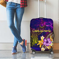 Cook Islands Luggage Cover Whale Hibiscus Polynesian