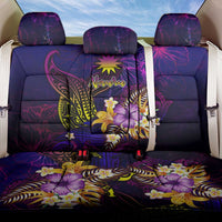 Nauru Back Car Seat Cover Whale Hibiscus Polynesian