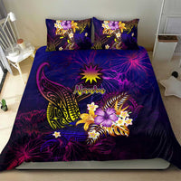 Nauru Bedding Set Whale Hibiscus Polynesian