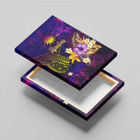 Nauru Canvas Wall Art Whale Hibiscus Polynesian