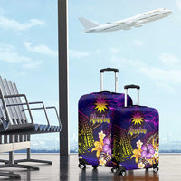 Nauru Luggage Cover Whale Hibiscus Polynesian