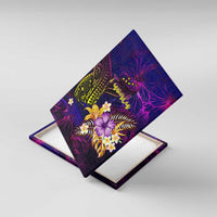 Tuvalu Canvas Wall Art Whale Hibiscus Polynesian