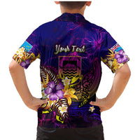 Tuvalu Family Matching Mermaid Dress and Hawaiian Shirt Whale Hibiscus Polynesian